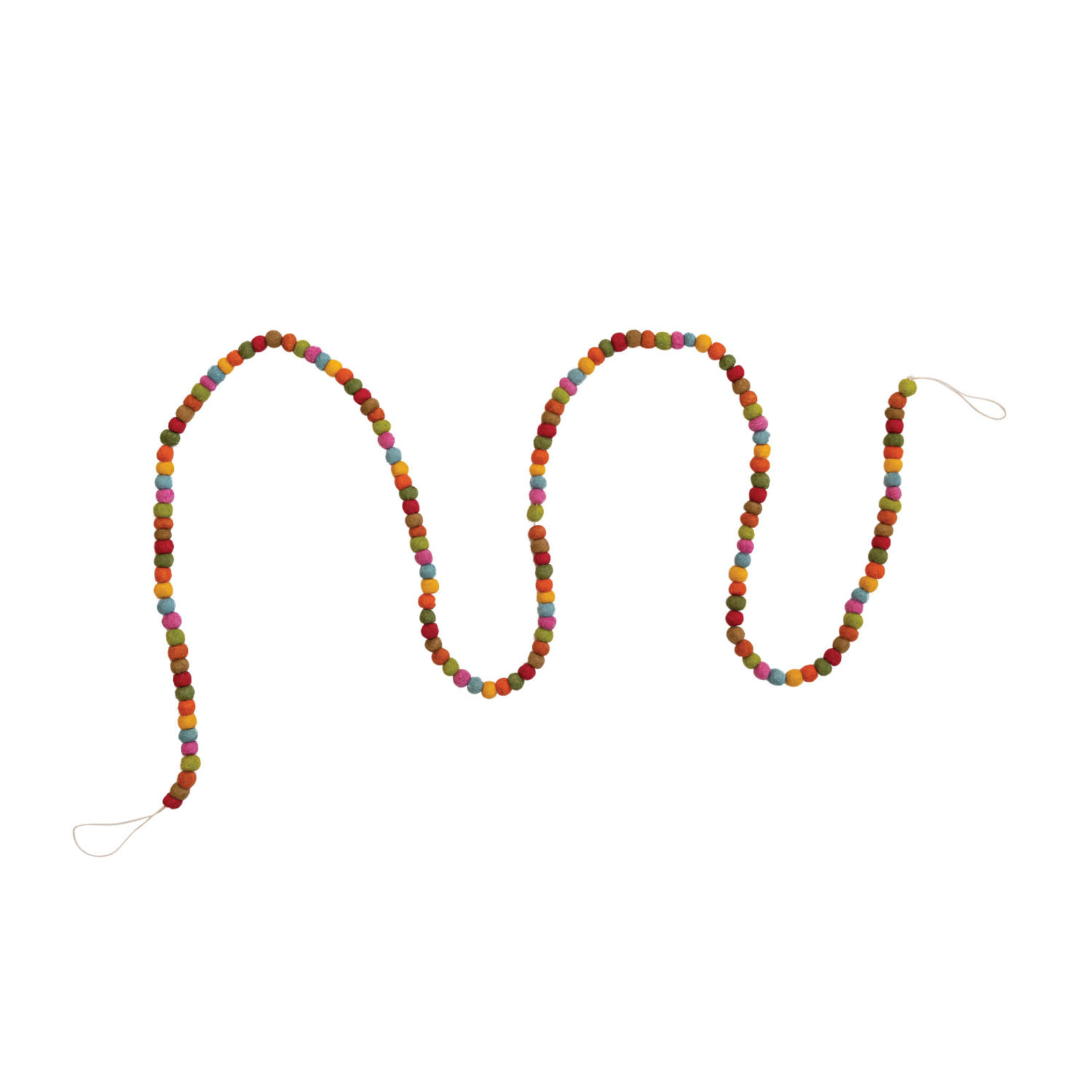 m. lynne designs bright wool felt pom garland