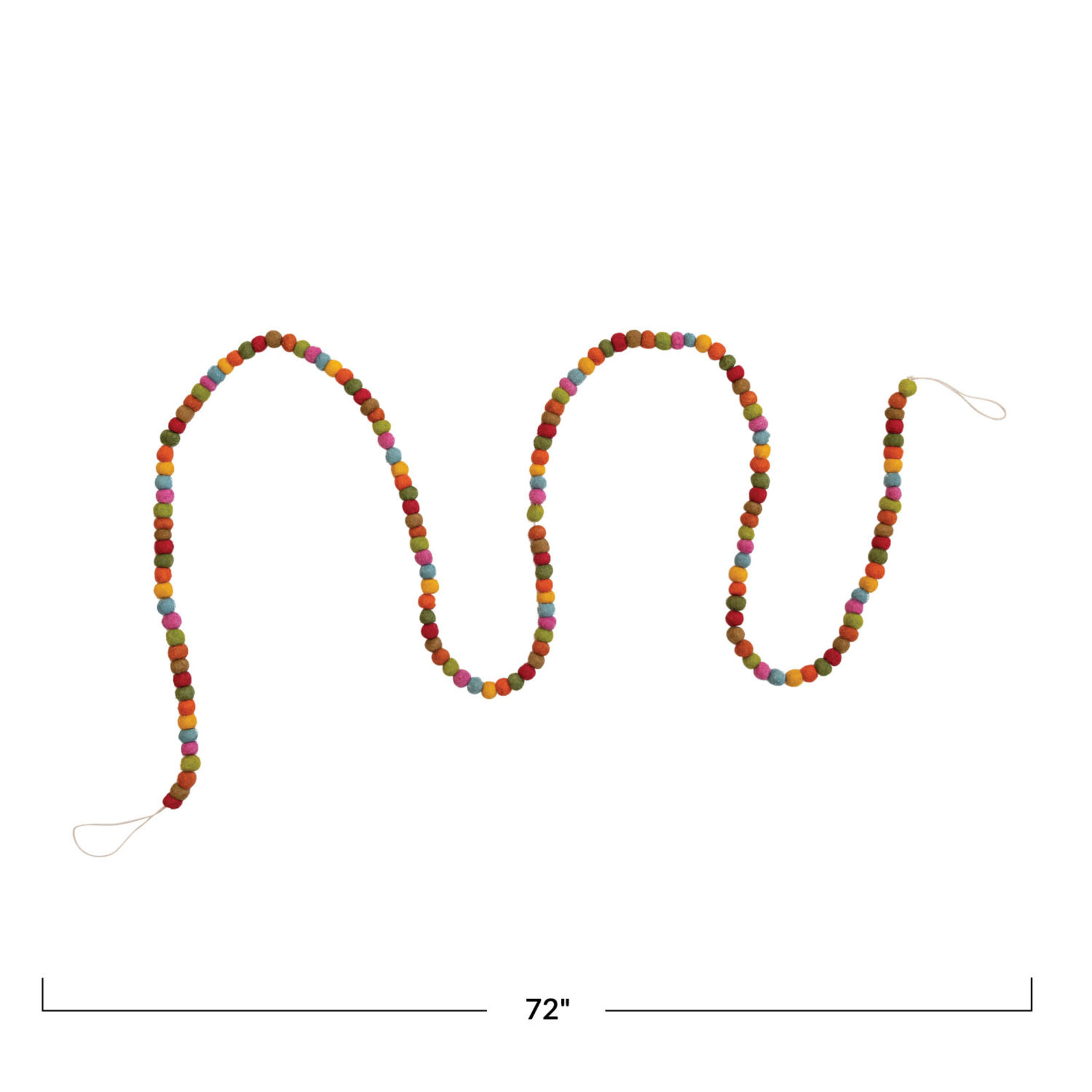 m. lynne designs bright wool felt pom garland