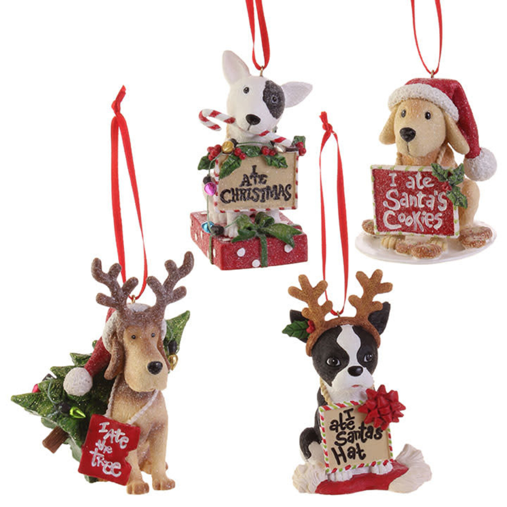 m. lynne designs dog ate christmas ornament