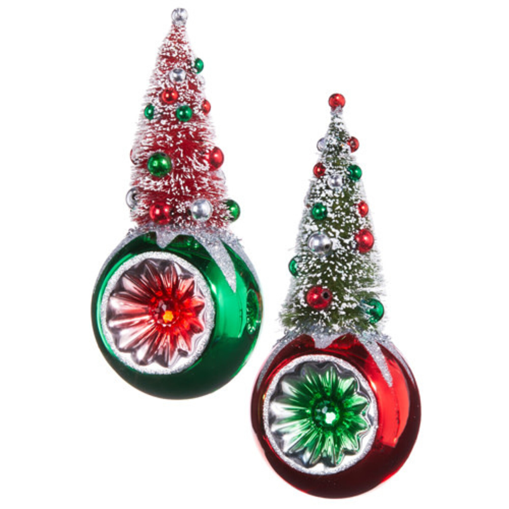 m. lynne designs bottlebrush tree with reflector ornament