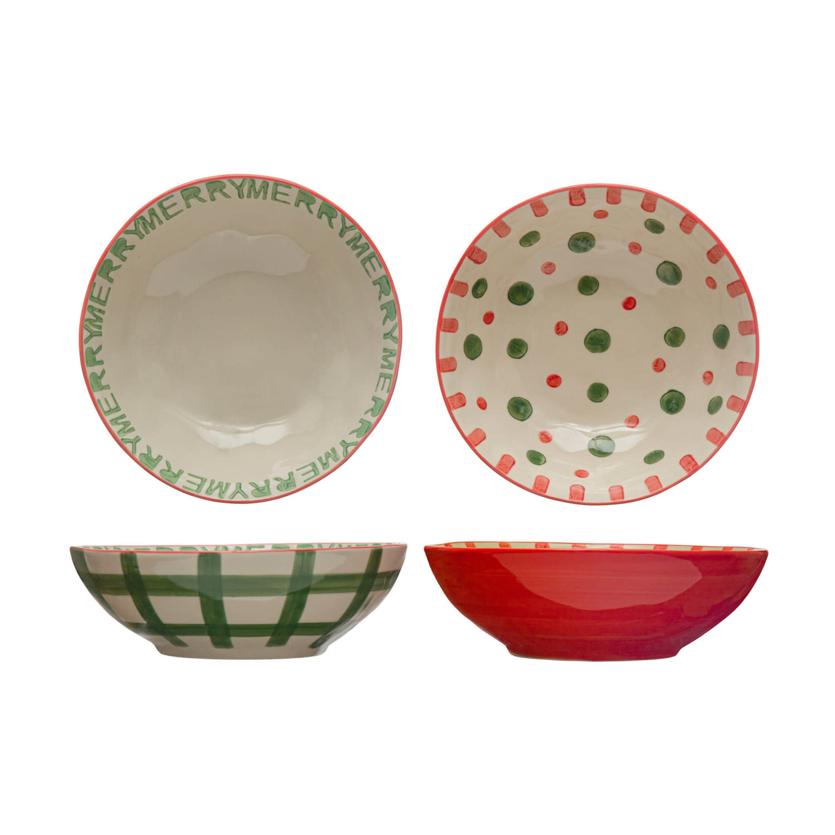 m. lynne designs ceramic christmas colors bowl