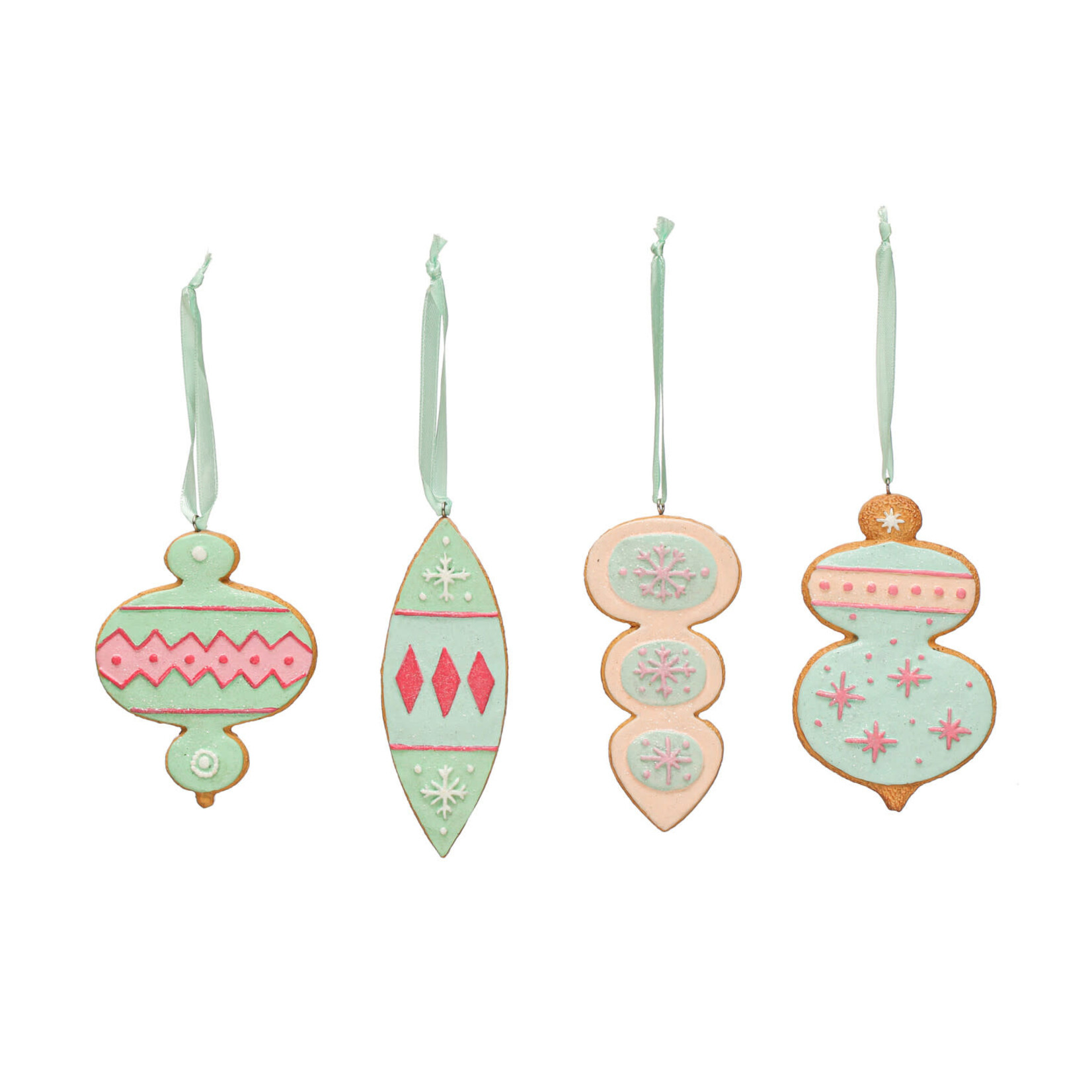m. lynne designs colorful shape gingerbread ornament