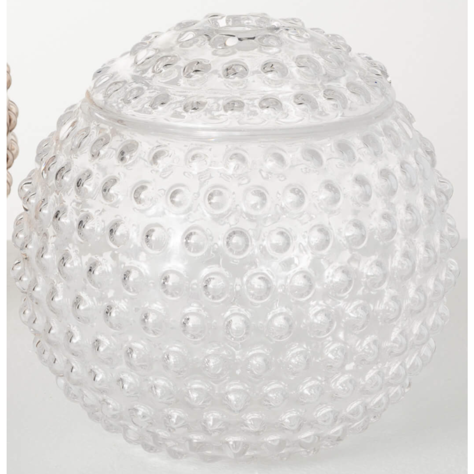 m. lynne designs glass hobnail vase
