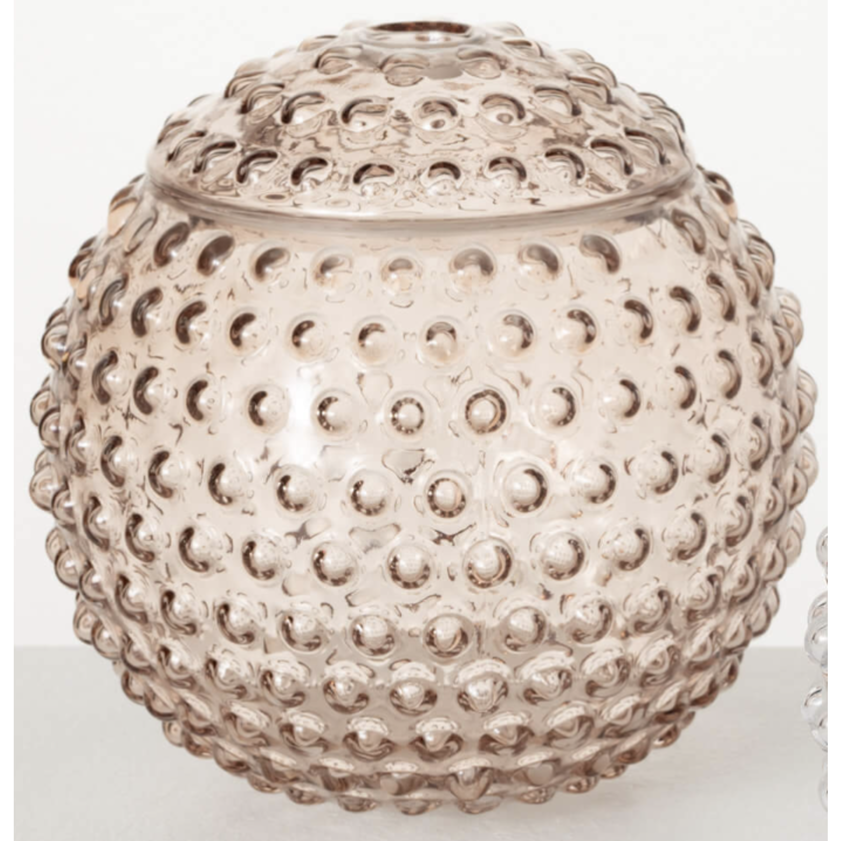 m. lynne designs glass hobnail vase