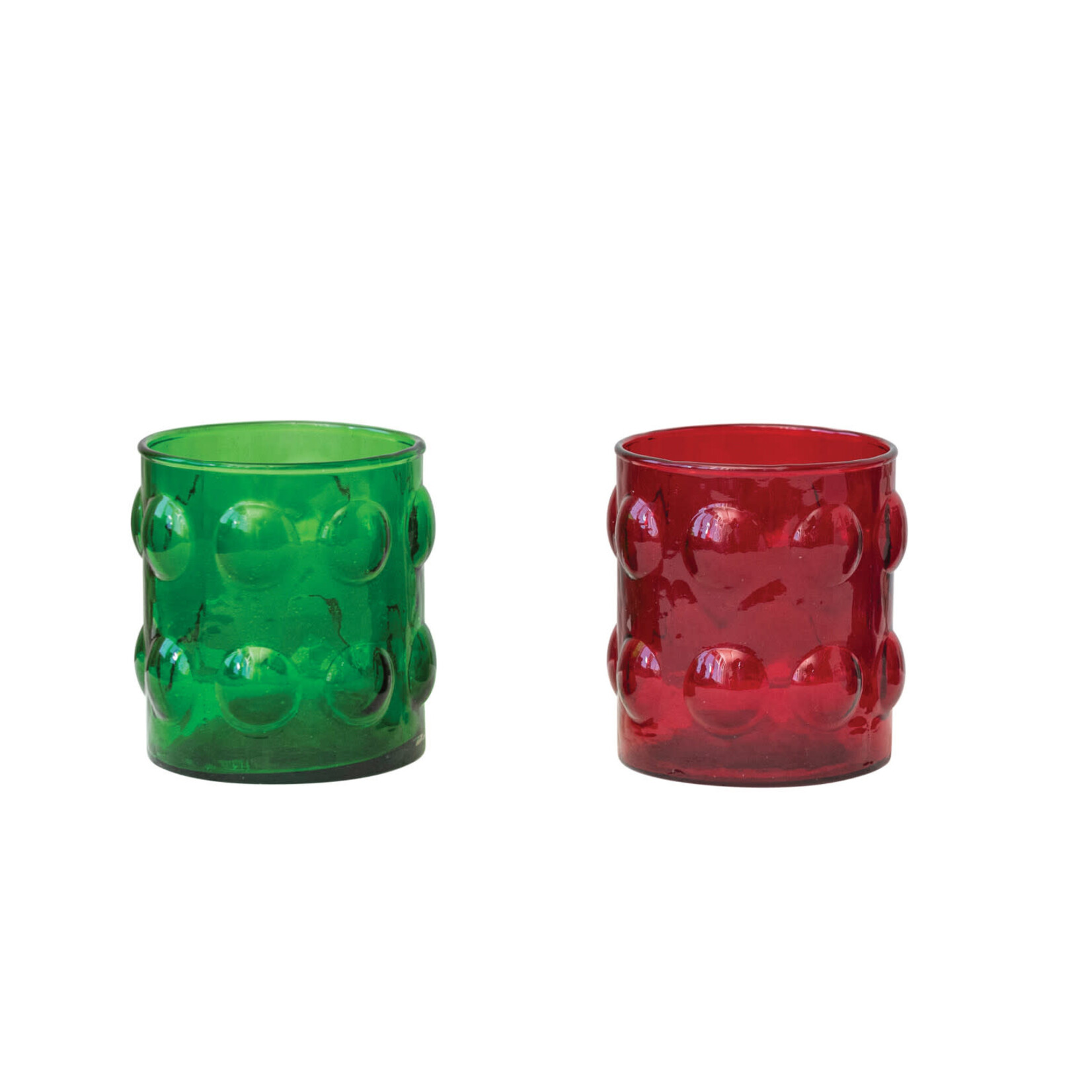 m. lynne designs hobnail colorful drinking glass