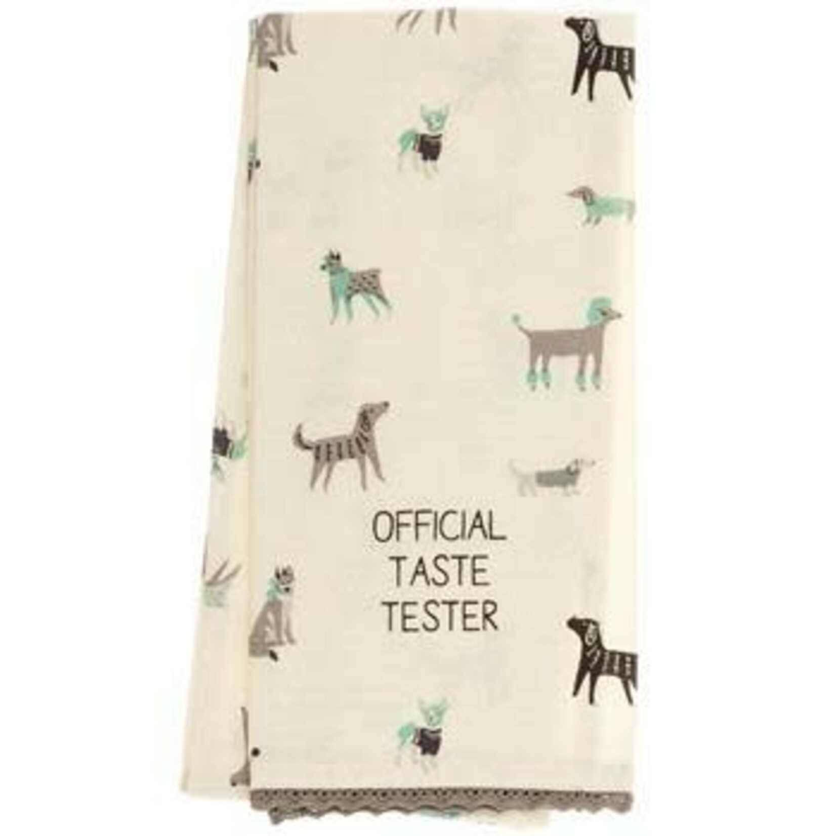 m. lynne designs dog taste tester tea towel