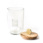 happy everything small glass jar with wooden lid