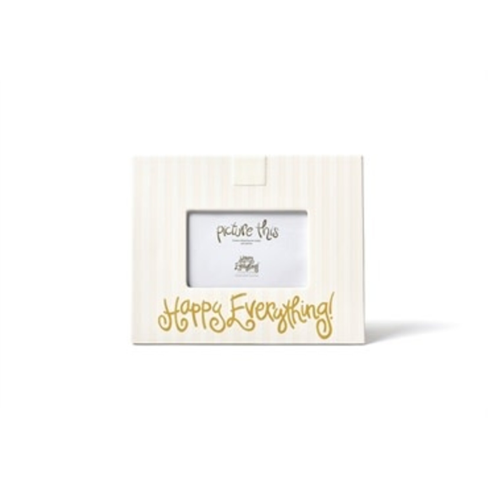 happy everything white stripe happy everything rectangle picture frame