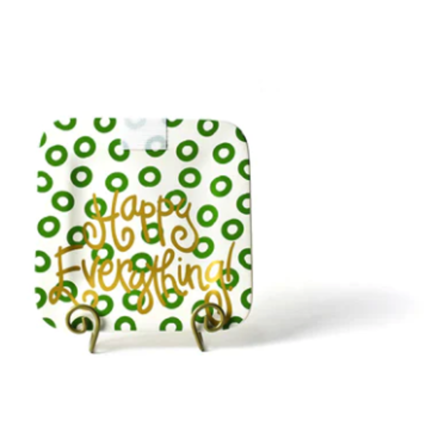 happy everything peridot mini square platter