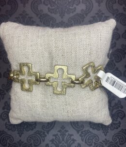 available at m. lynne designs Cross Chainlink Bracelet