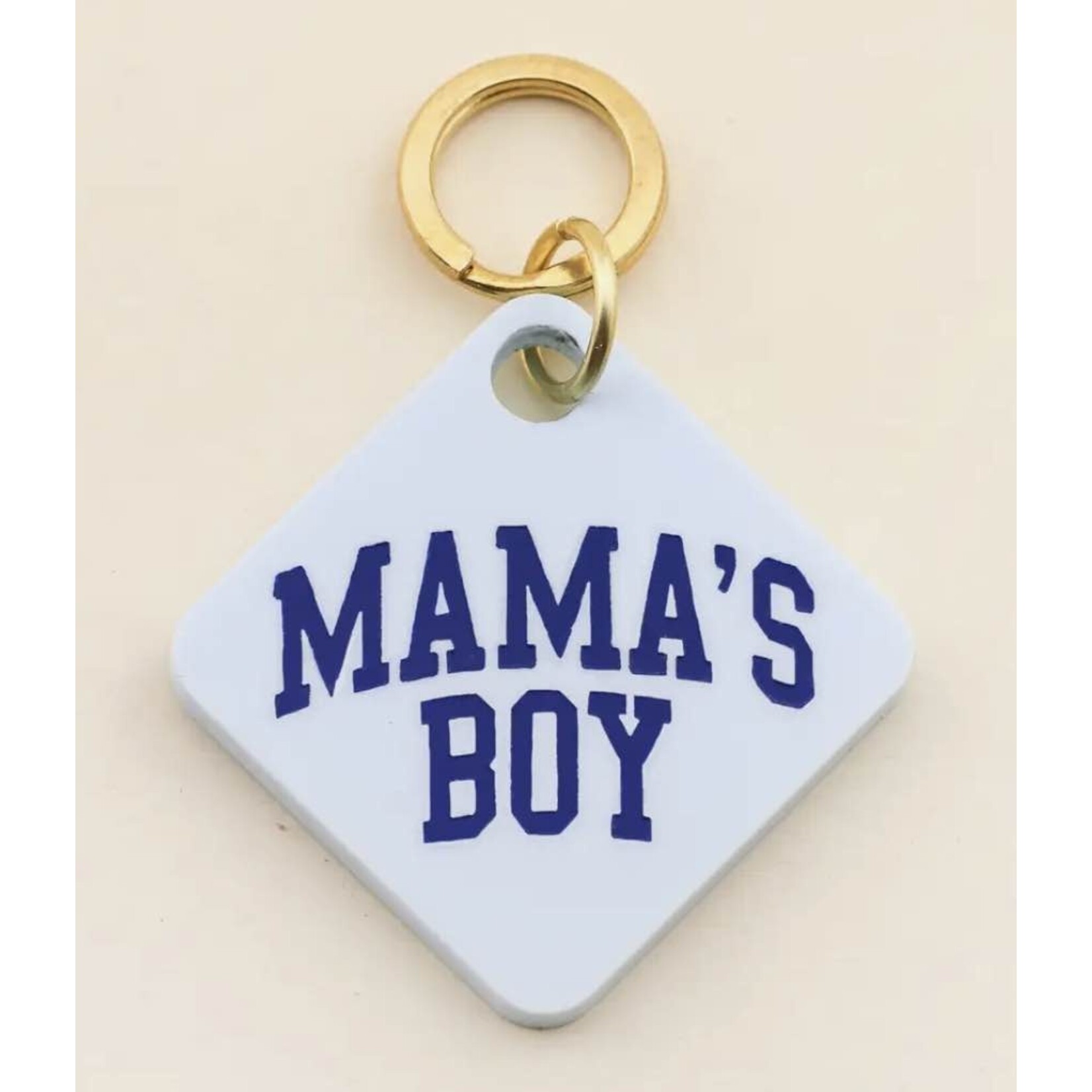 m. lynne designs mama’s boy pet tag