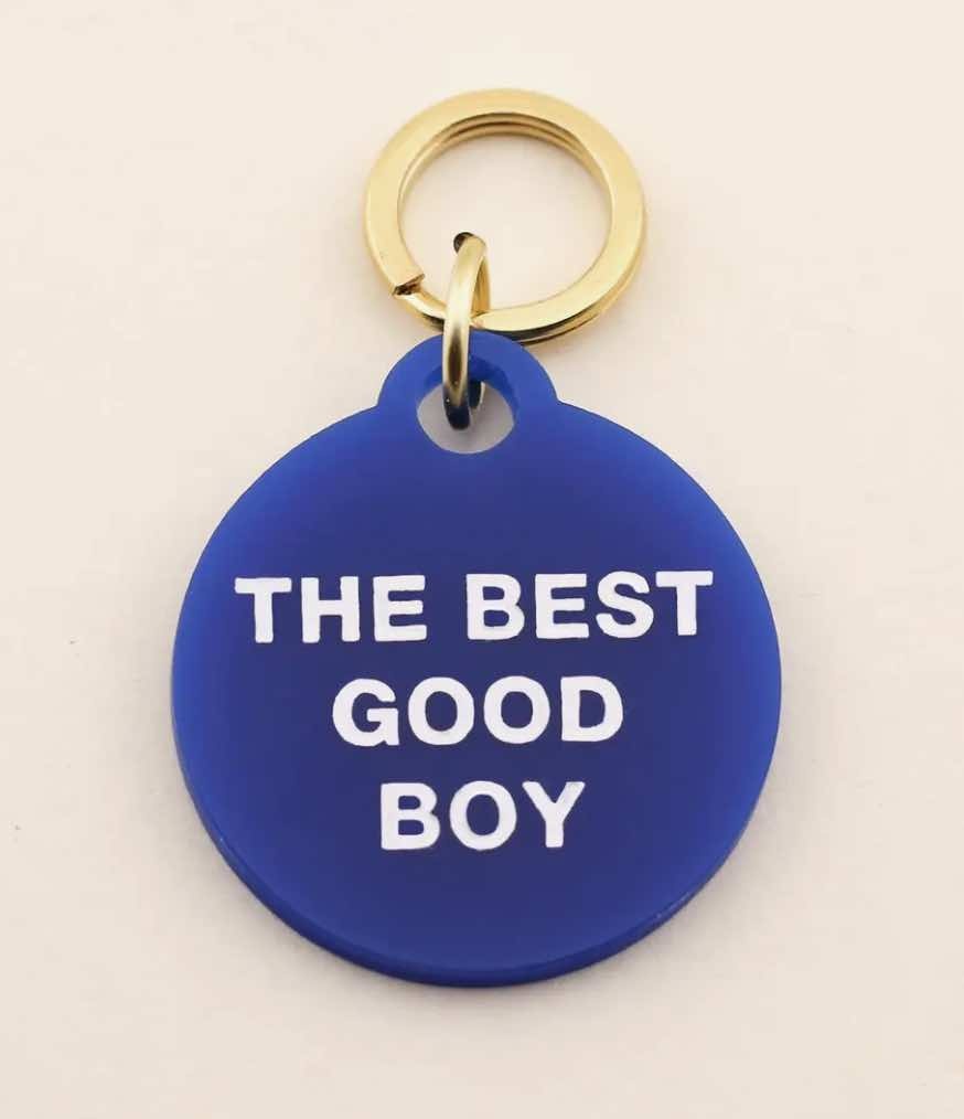 available at m. lynne designs Best Good Boy Pet Tag