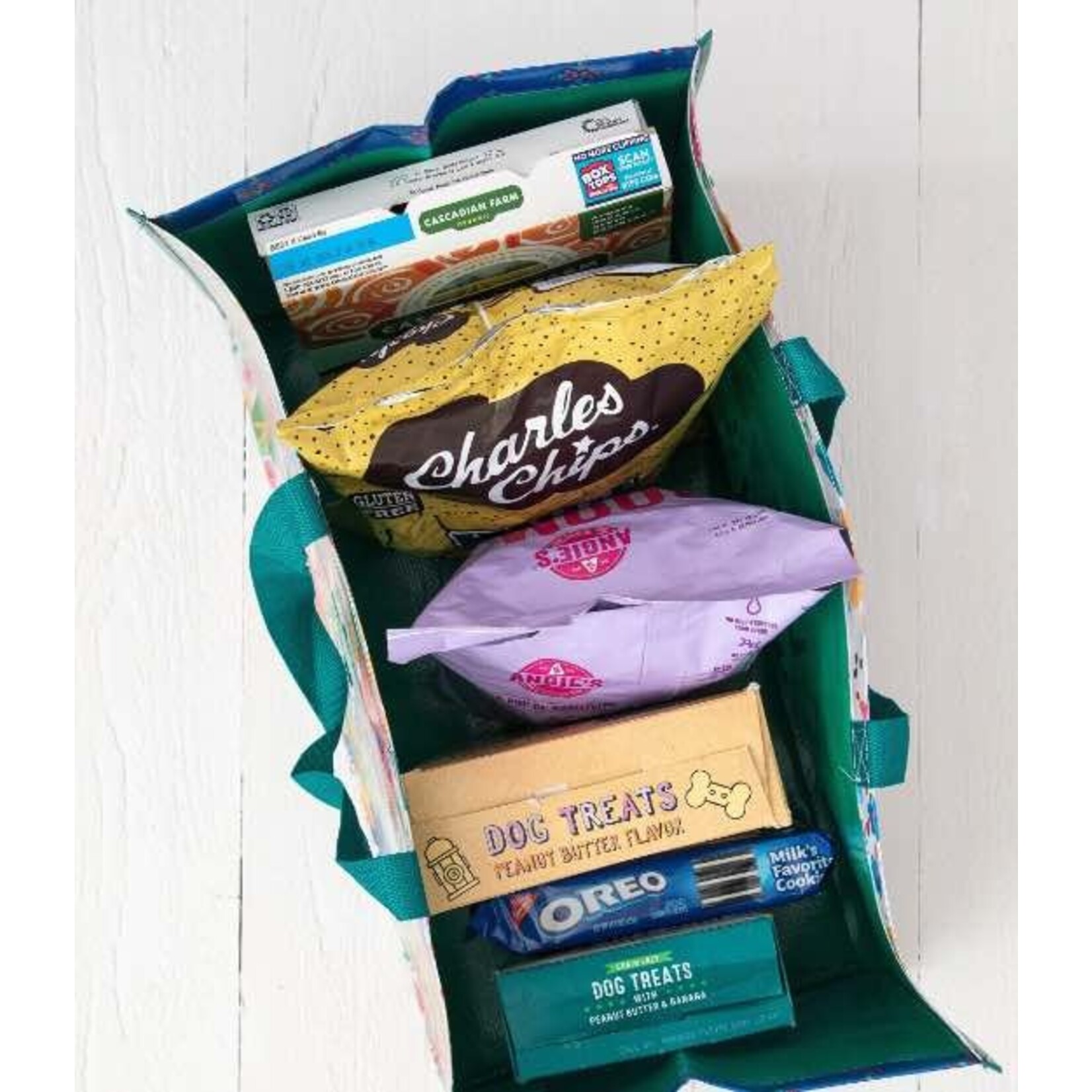 natural life carry all live happy tote bag