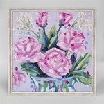 m. lynne designs blooming roses framed canvas