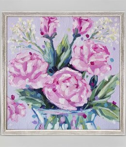 available at m. lynne designs Blooming Roses Framed Canvas