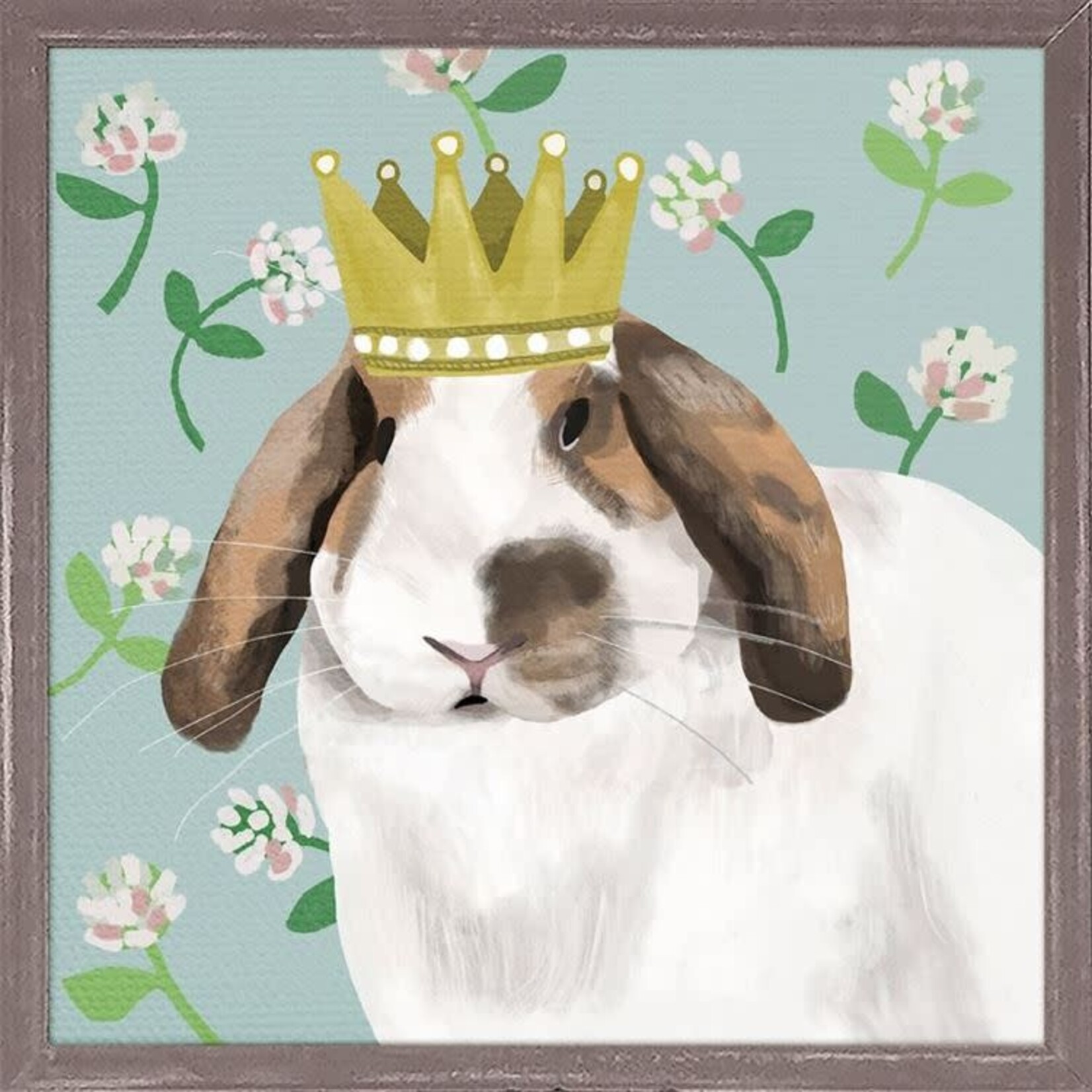m. lynne designs rabbit queen framed canvas