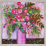 m. lynne designs pretty in pink framed canvas