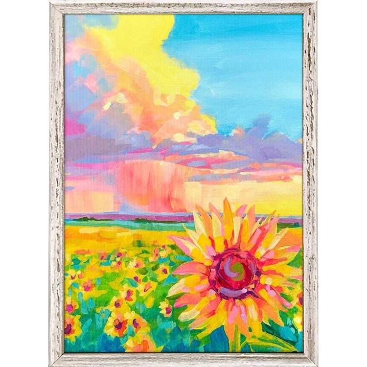 available at m. lynne designs Kansas Sunflowers Framed Canvas
