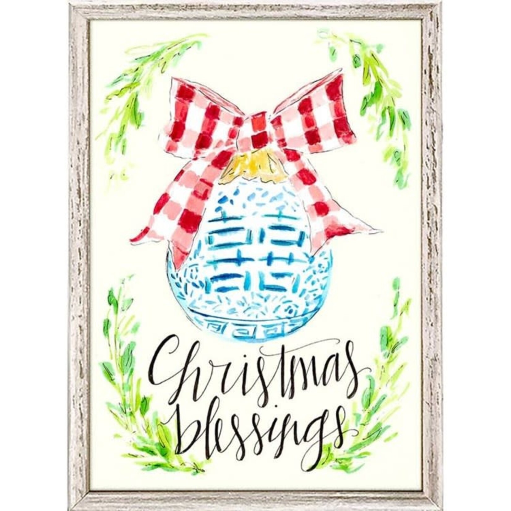 m. lynne designs christmas blessings framed canvas