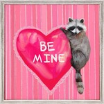 m. lynne designs valentine raccoon framed canvas
