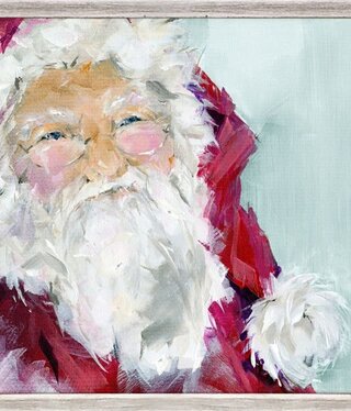 available at m. lynne designs Santa Claus Framed Canvas