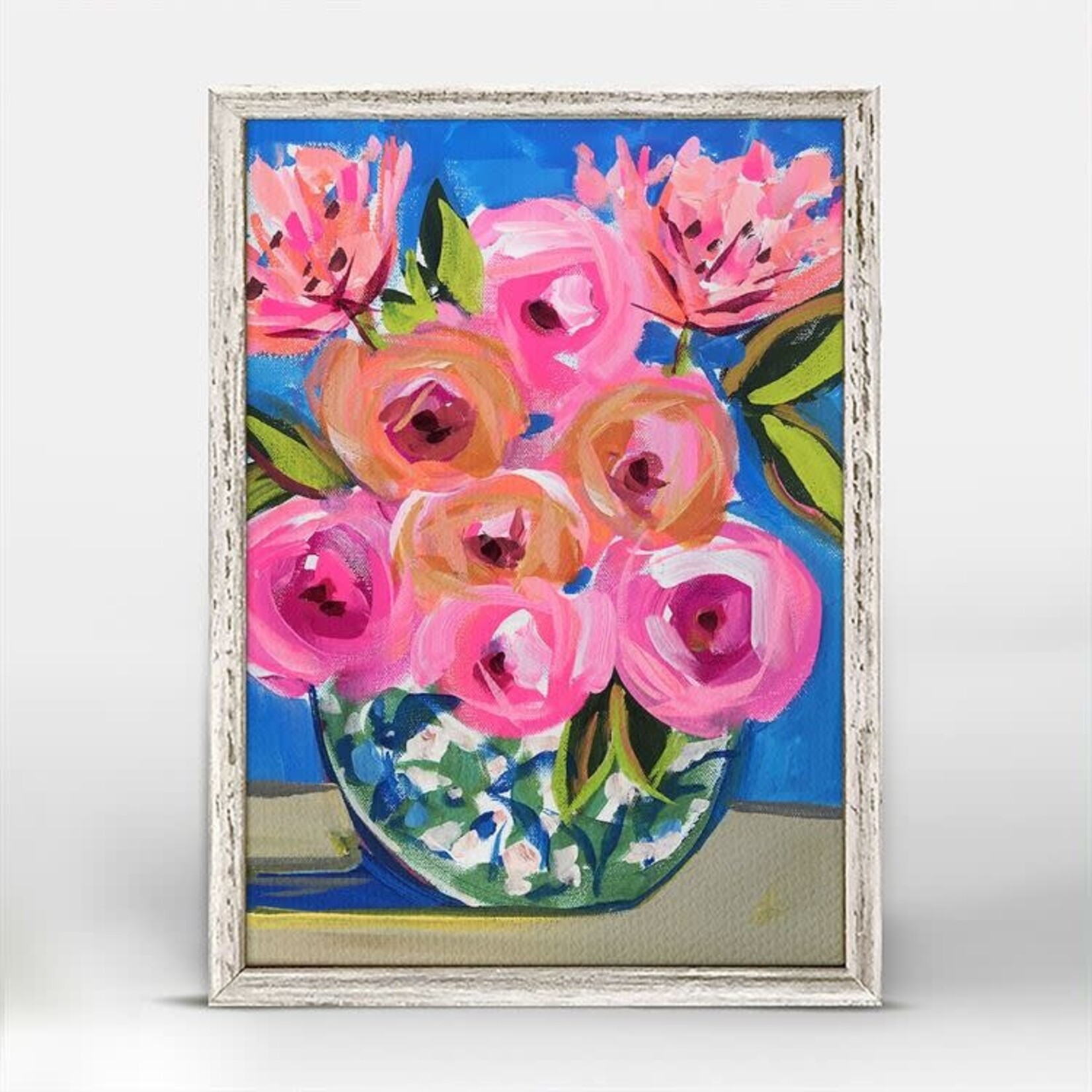 m. lynne designs always pink framed canvas