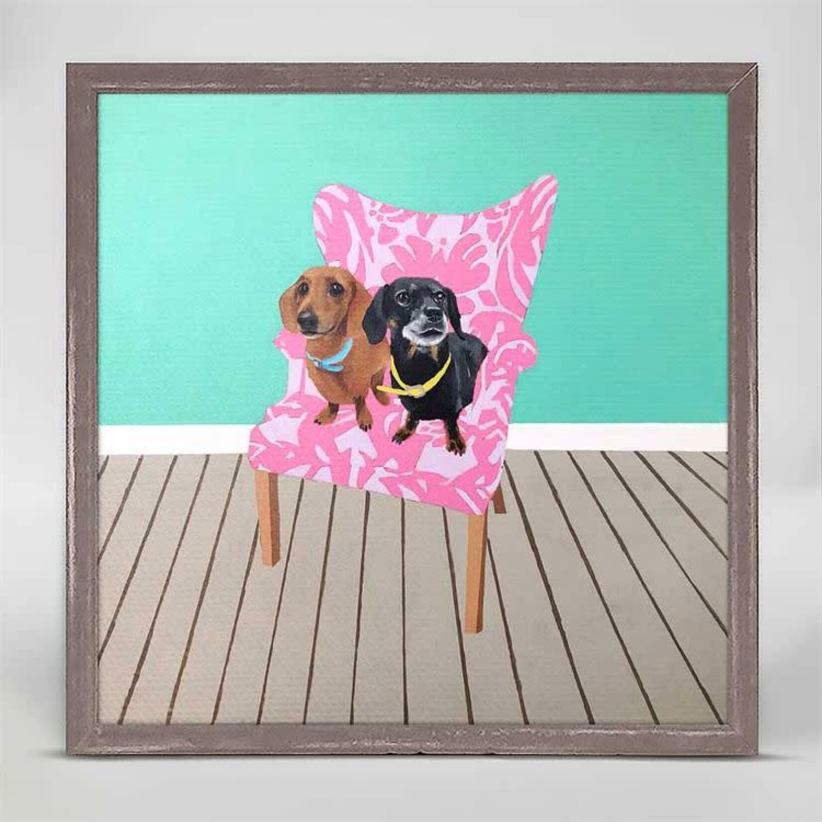 m. lynne designs cinnamon and cricket framed canvas