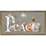 m. lynne designs holiday winter woodland peace framed canvas