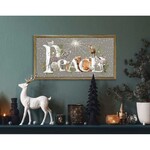 m. lynne designs holiday winter woodland peace framed canvas