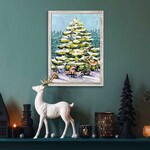 m. lynne designs holiday christmas animals framed canvas