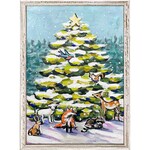 m. lynne designs holiday christmas animals framed canvas