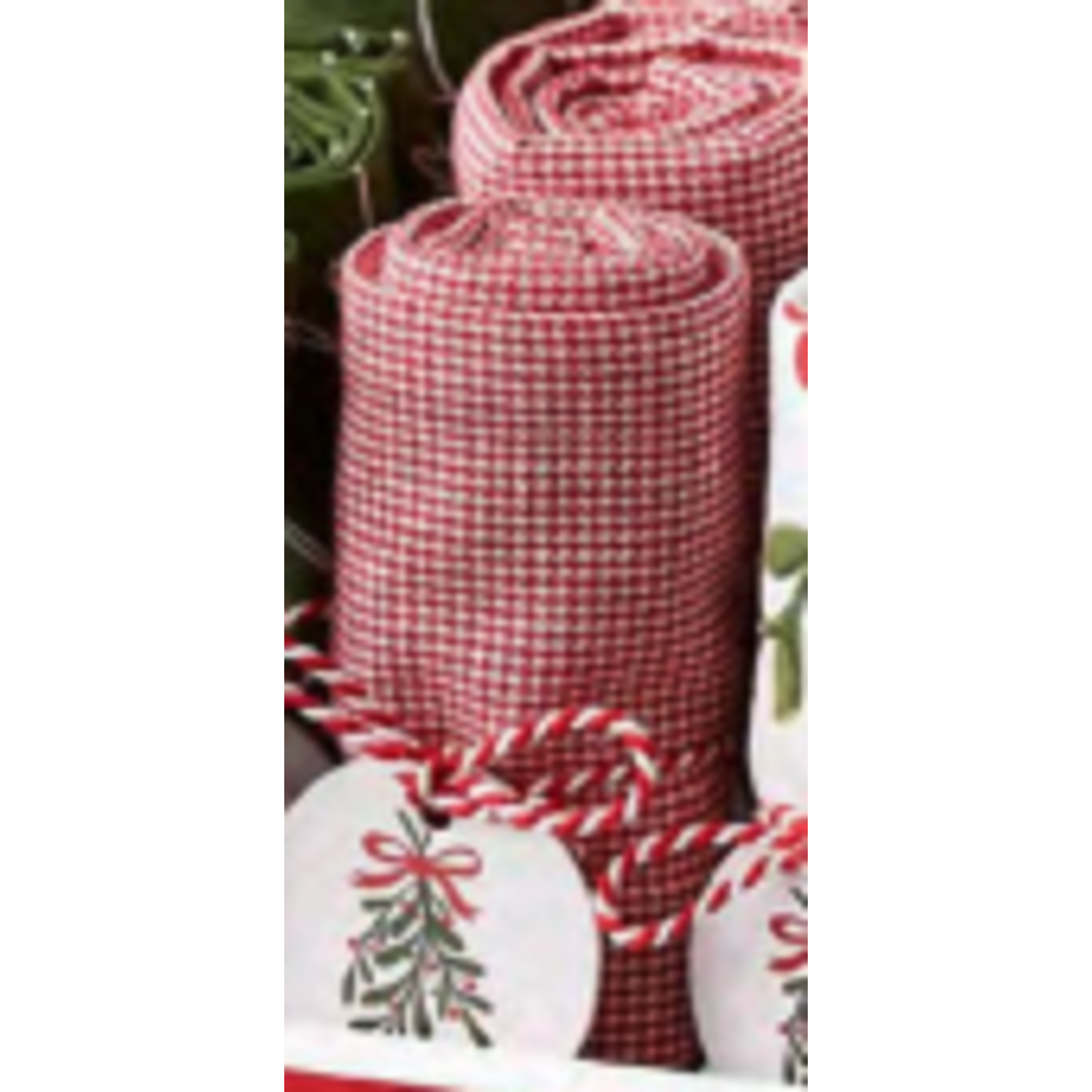m. lynne designs under the mistletoe dishtowel