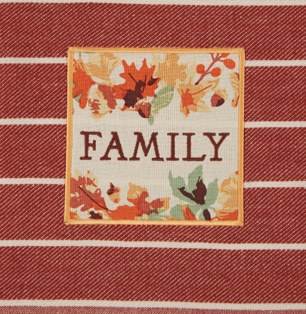 available at m. lynne designs gather family embellishment tea towel