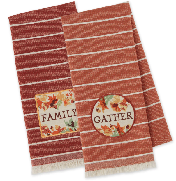 available at m. lynne designs gather family embellishment tea towel