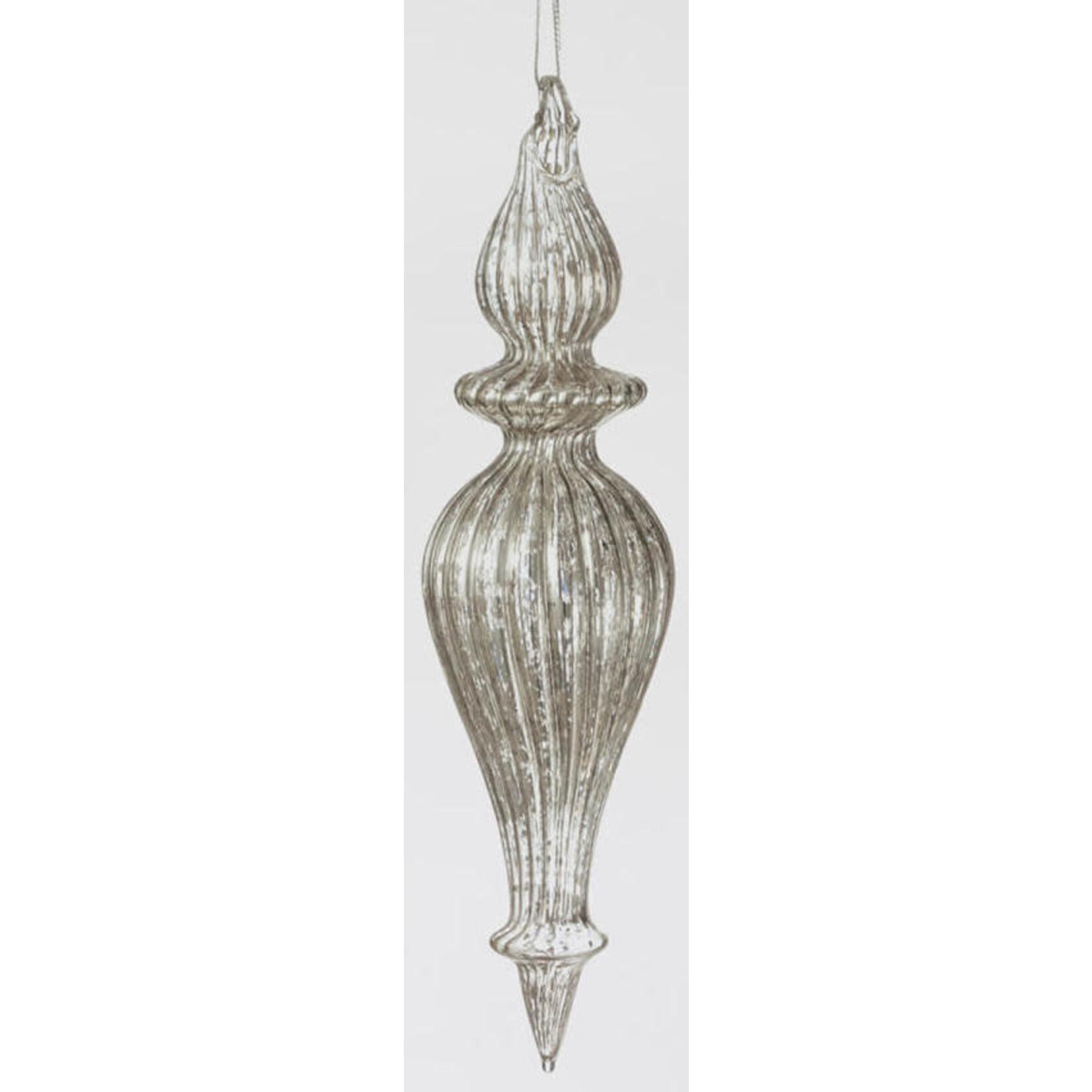 m. lynne designs silver drop ornament