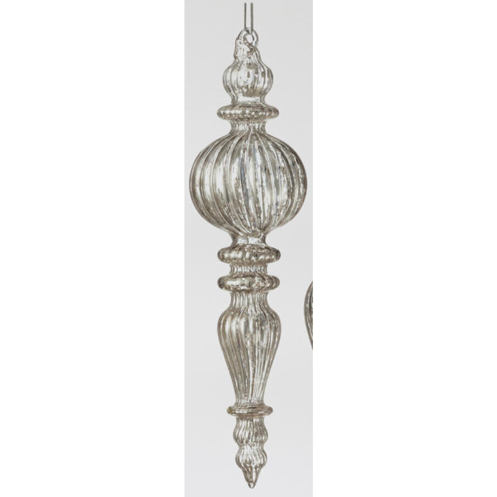 m. lynne designs silver drop ornament