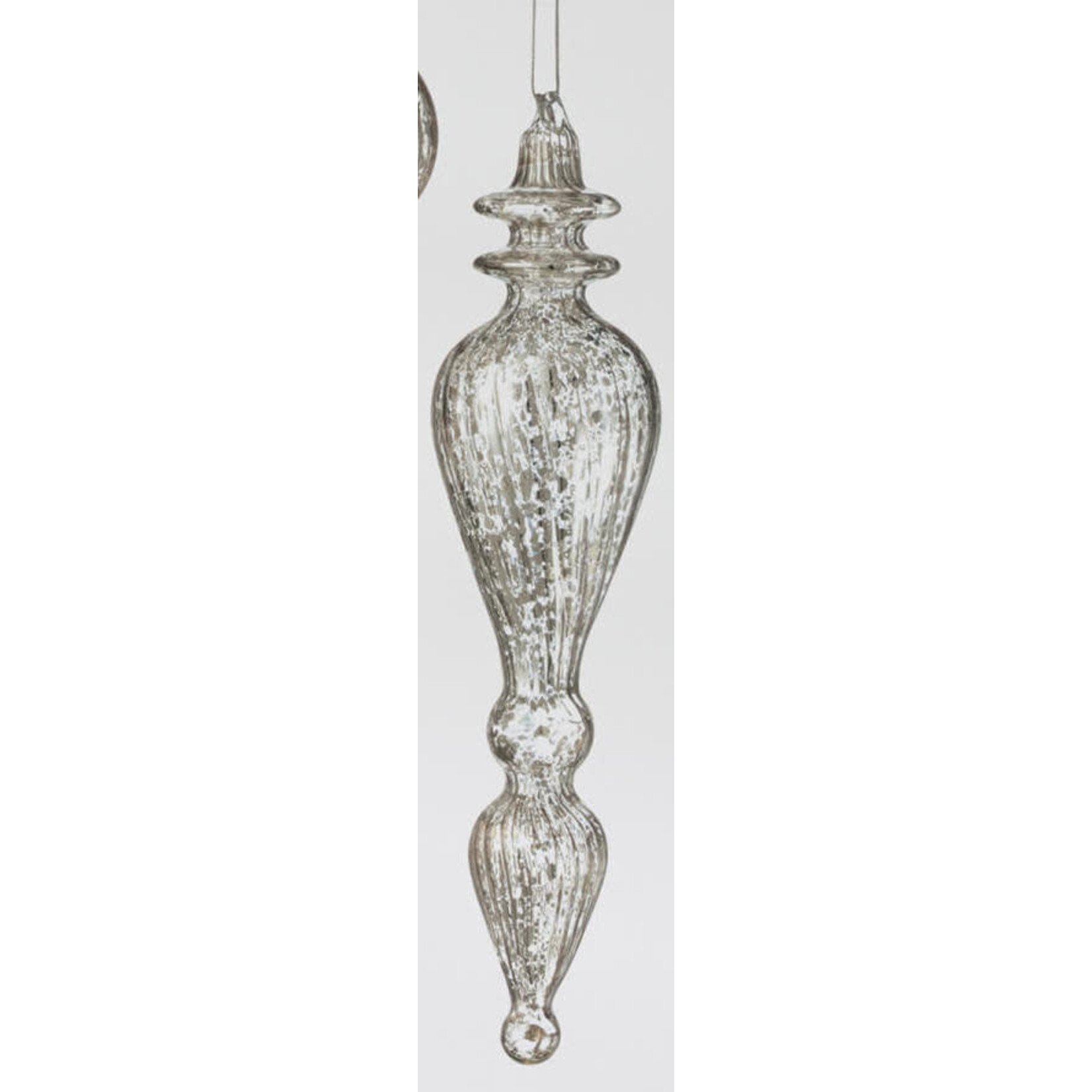 m. lynne designs silver drop ornament