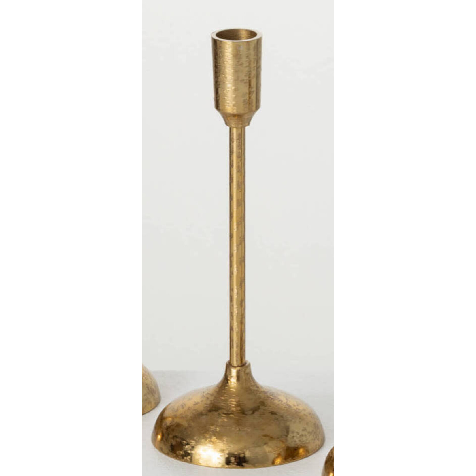 m. lynne designs gold candleholder