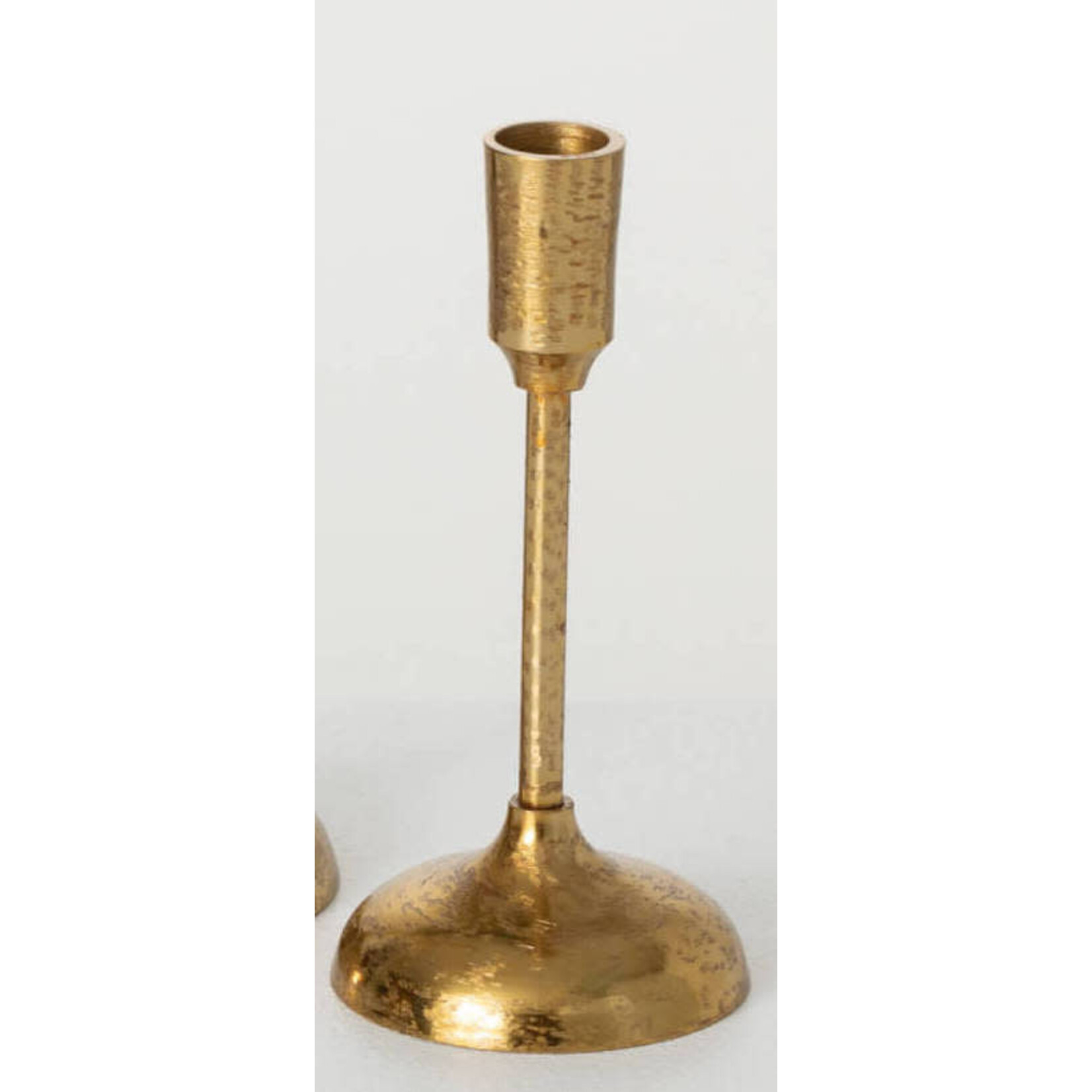 m. lynne designs gold candleholder