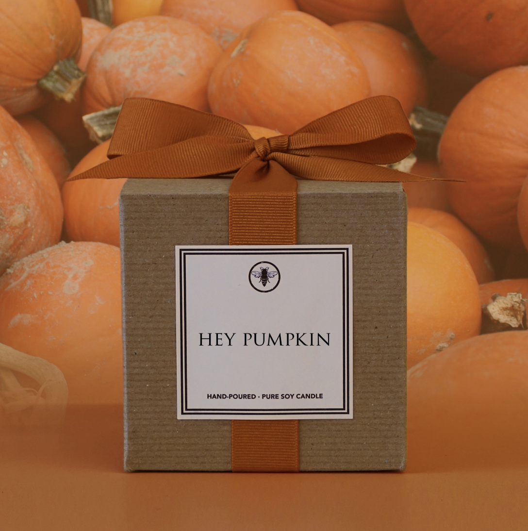 available at m. lynne designs hey pumpkin candle