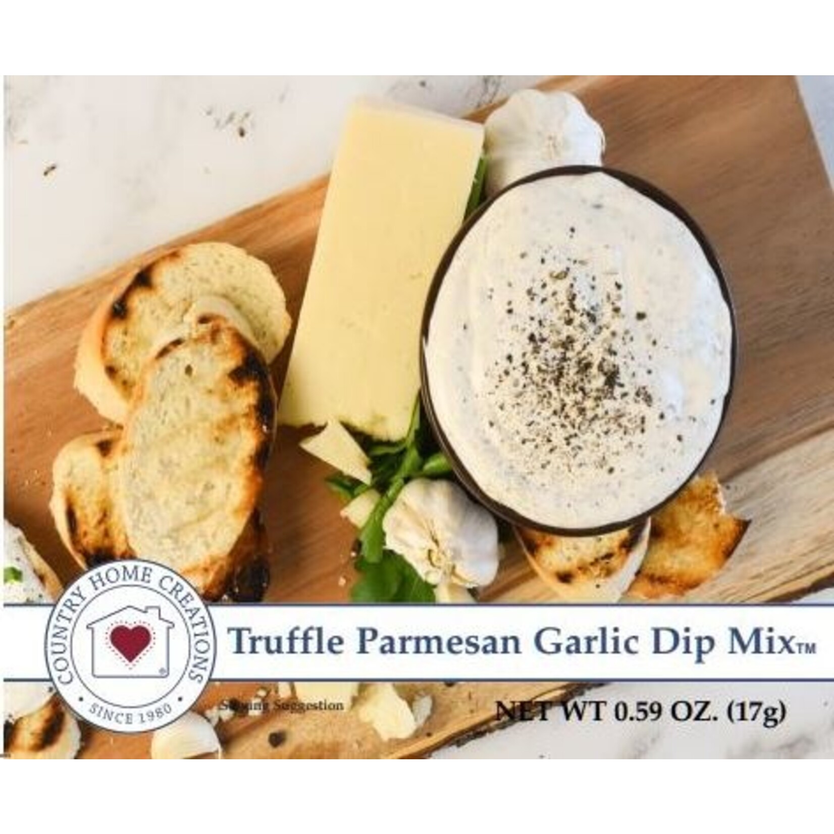 m. lynne designs truffle parmesan garlic dip