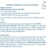 available at m. lynne designs Truffle Parmesan Garlic Dip