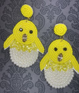 available at m. lynne designs Beaded Chick Earring