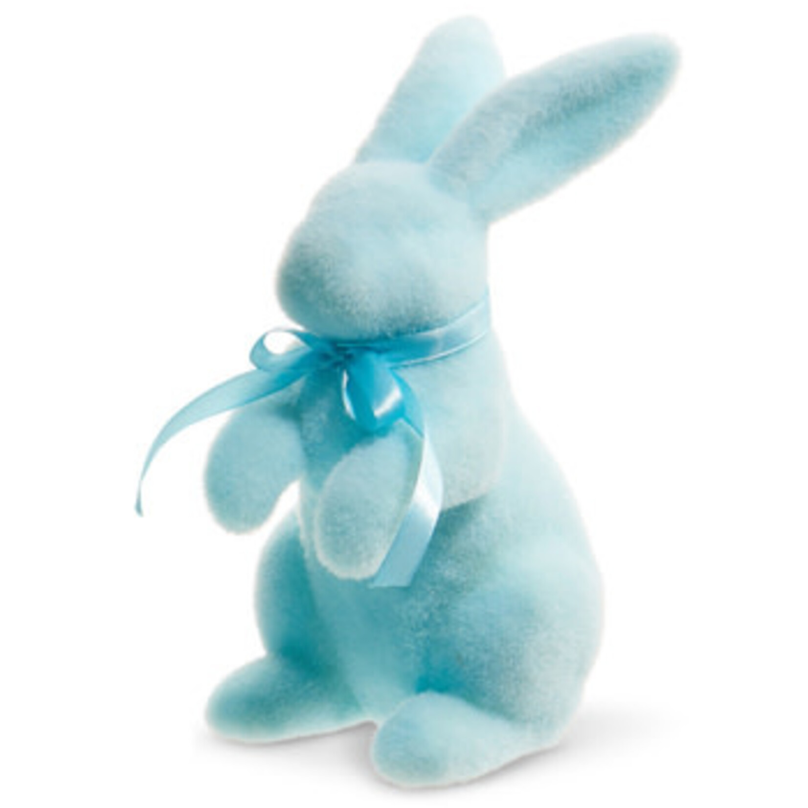 m. lynne designs flocked bunny with ribbon