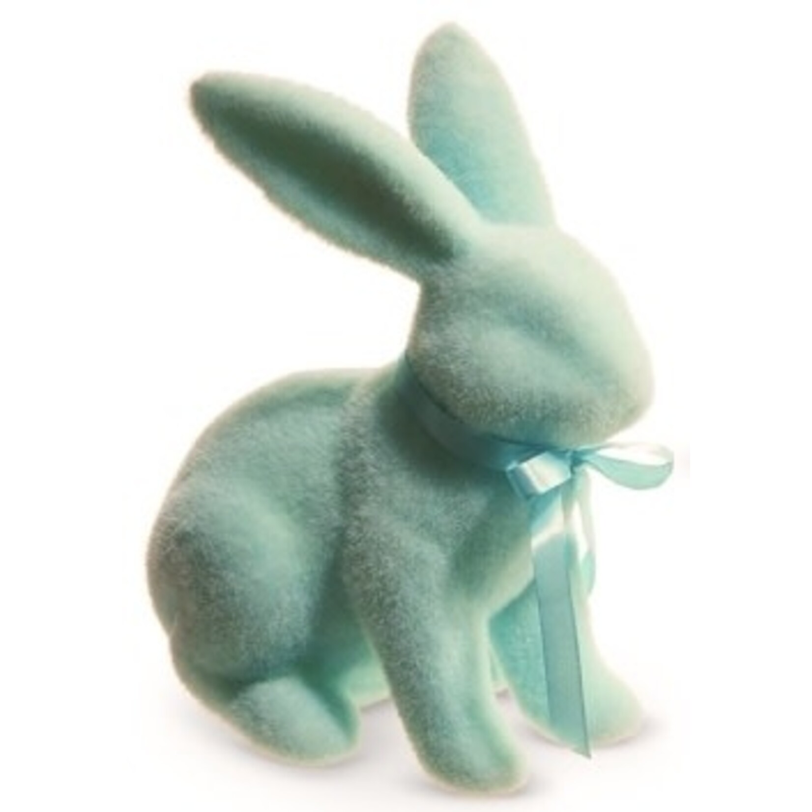 m. lynne designs flocked bunny with ribbon