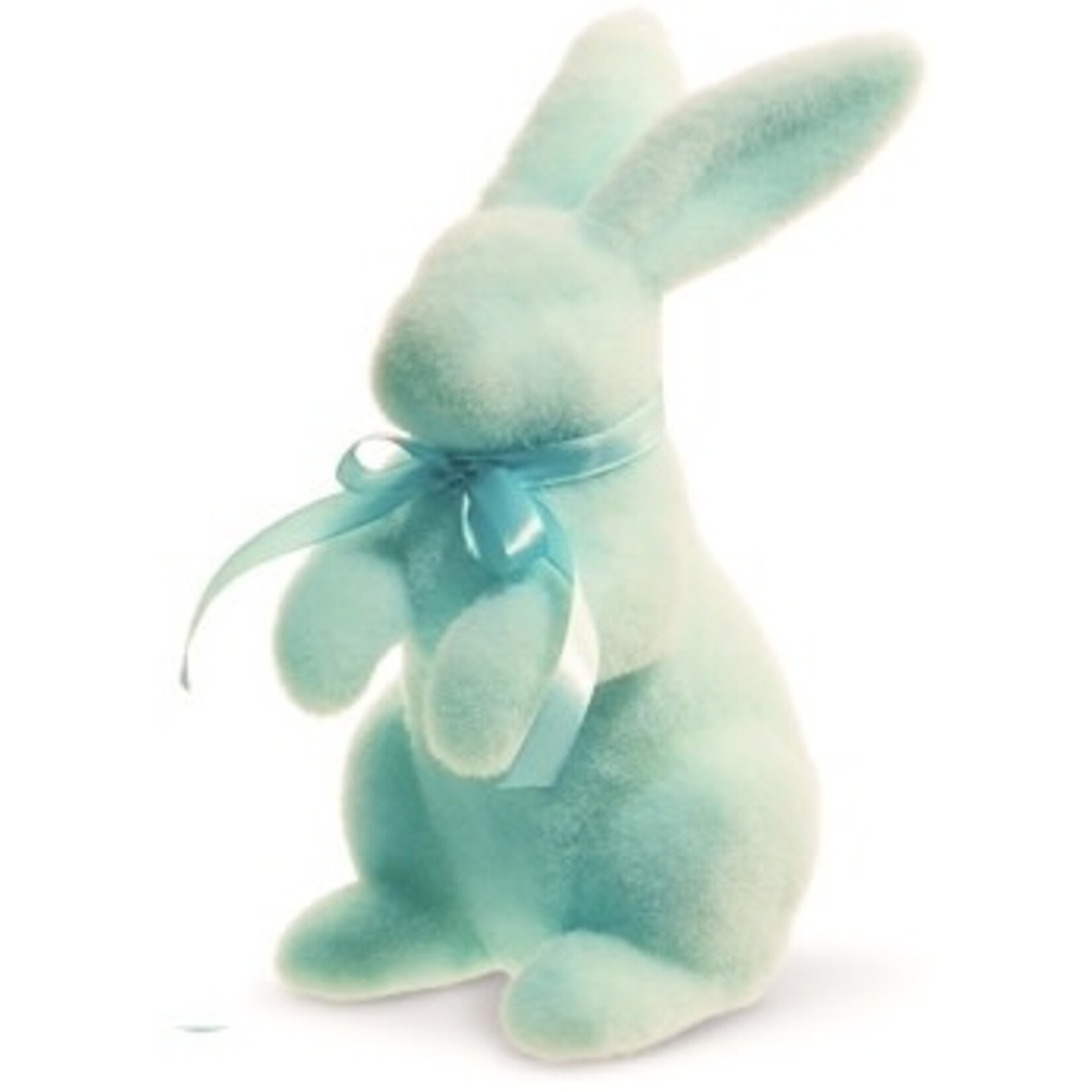 m. lynne designs flocked bunny with ribbon