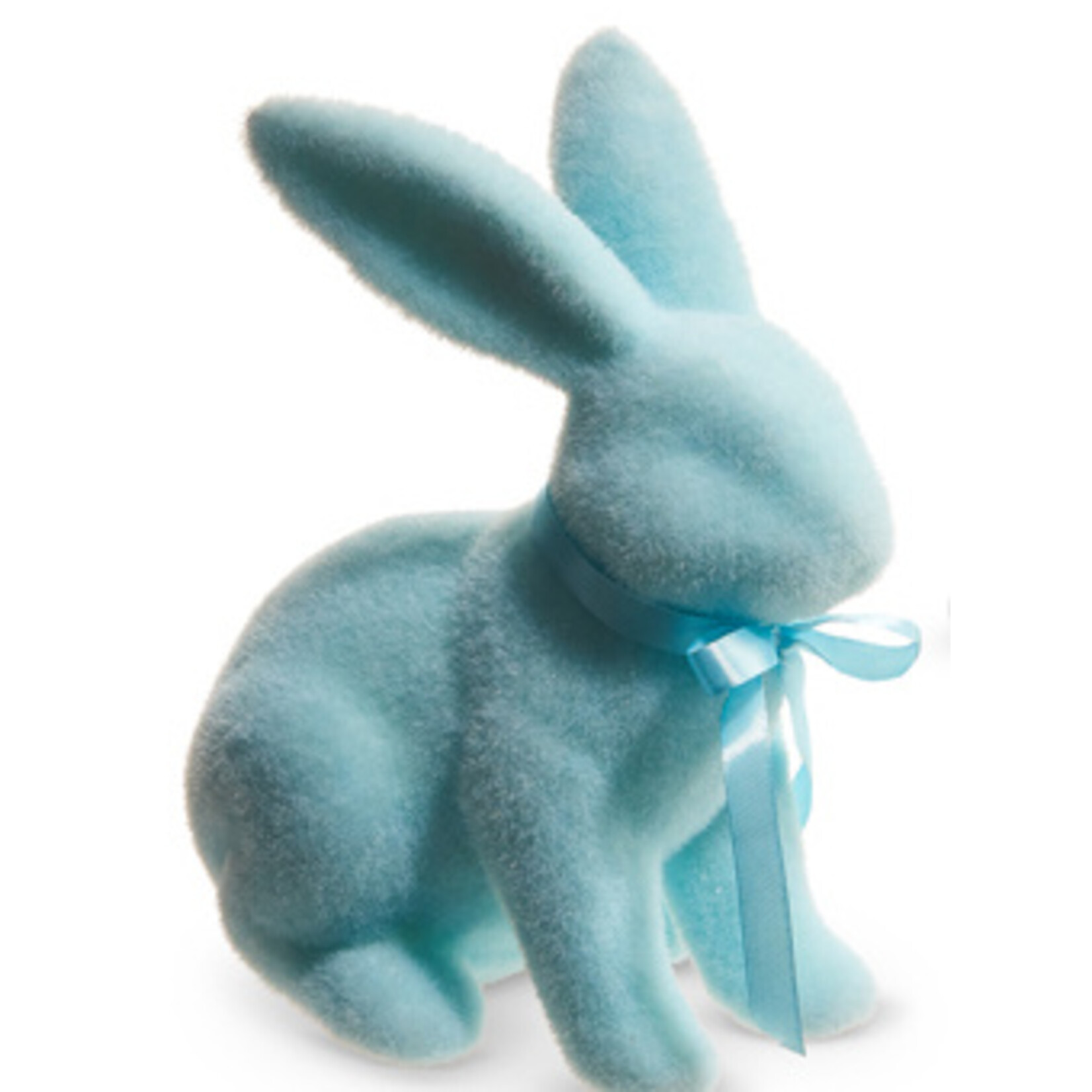 m. lynne designs flocked bunny with ribbon