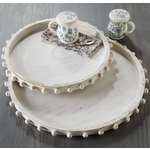 m. lynne designs beaded wood tray