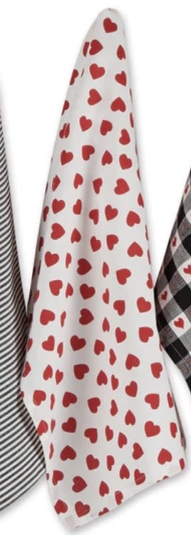 available at m. lynne designs Valentine's Tea Towels