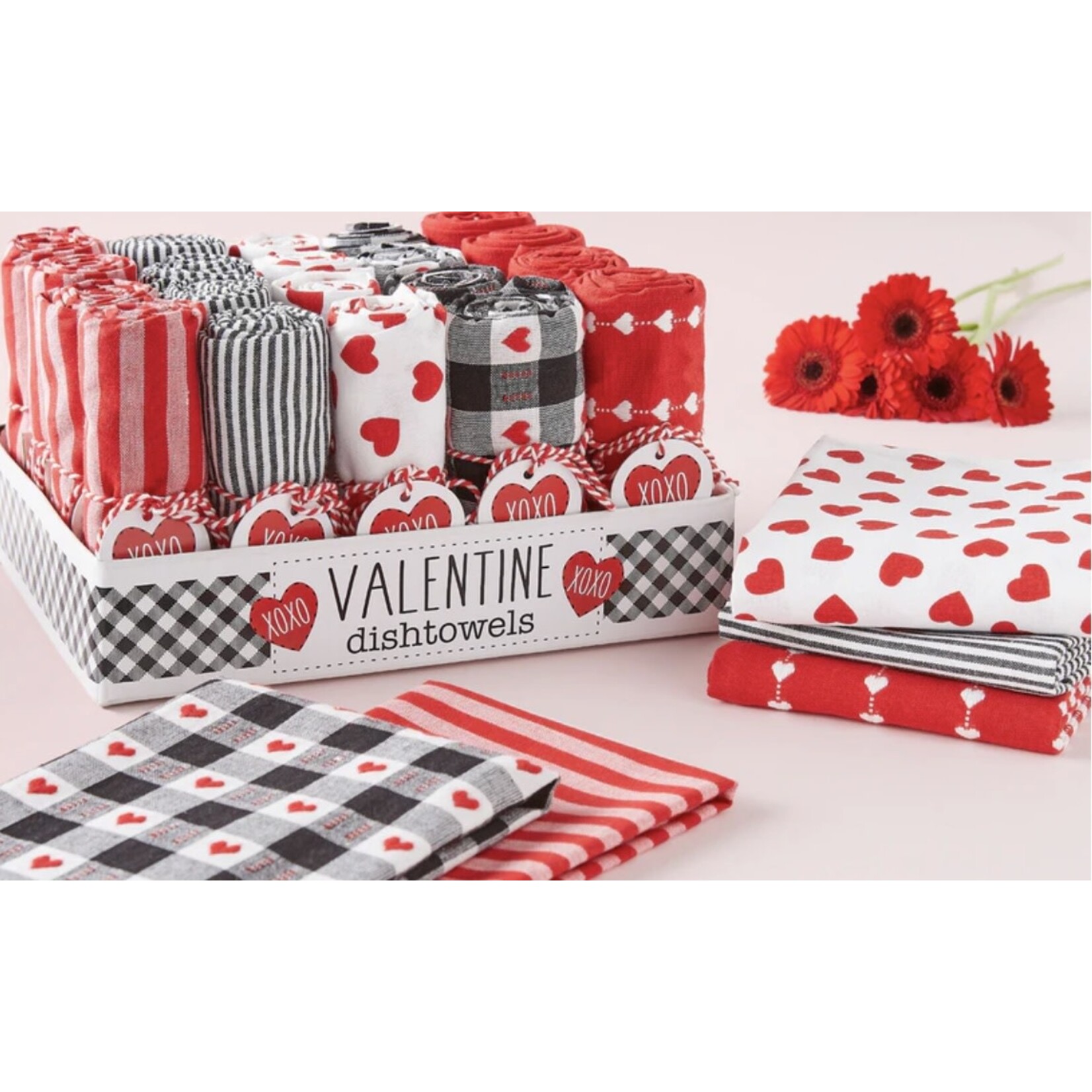 m. lynne designs valentine’s tea towel